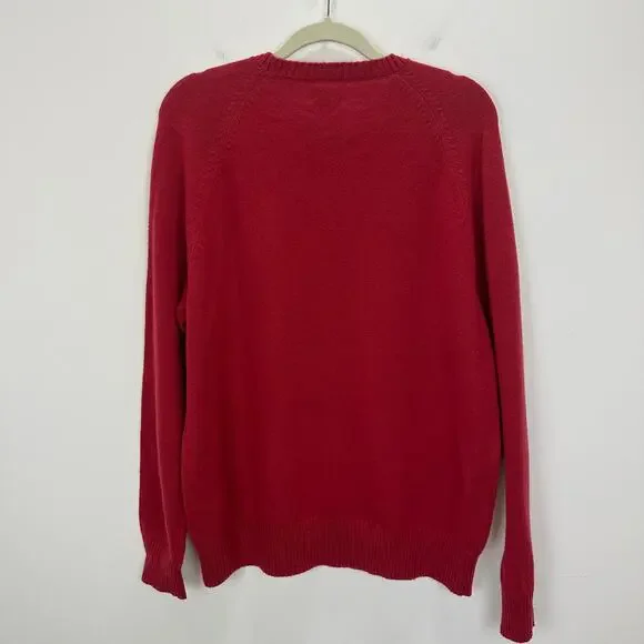J.Crew Supersoft Lambswool Blend Crewneck Sweater Red Classic Mens XL NWT - Picture 9 of 11